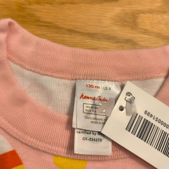 Hanna Andersson, Long Sleeve Candy Corn Pajama Top, Size 6-7 (NWT) - Picture 2 of 3
